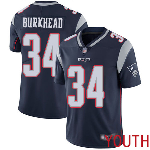 New England Patriots Football #34 Vapor Limited Navy Blue Youth Rex Burkhead Home NFL Jersey->women nfl jersey->Women Jersey